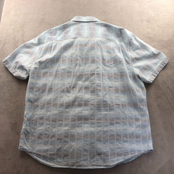 Tommy Bahama Mens Shirt XXL Blue Short Sleeve Button-Up Striped Classic Casual - Picture 10 of 10